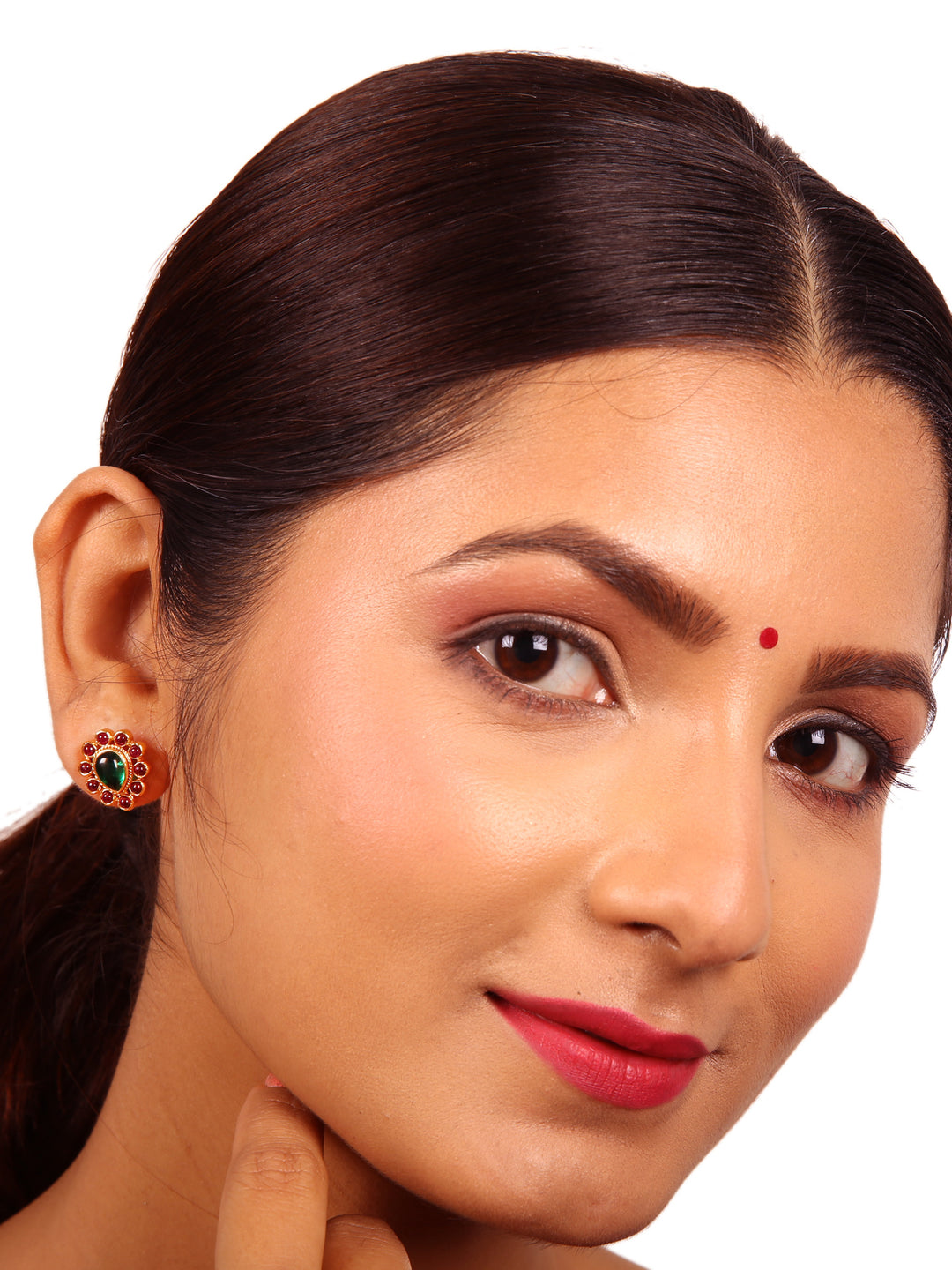Diti Stud - 925 silver gold polish