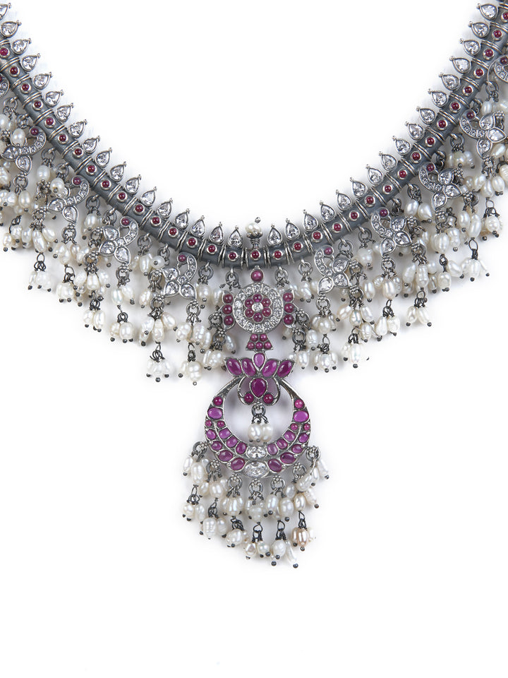 Eekshika Necklace - 925 oxidized silver