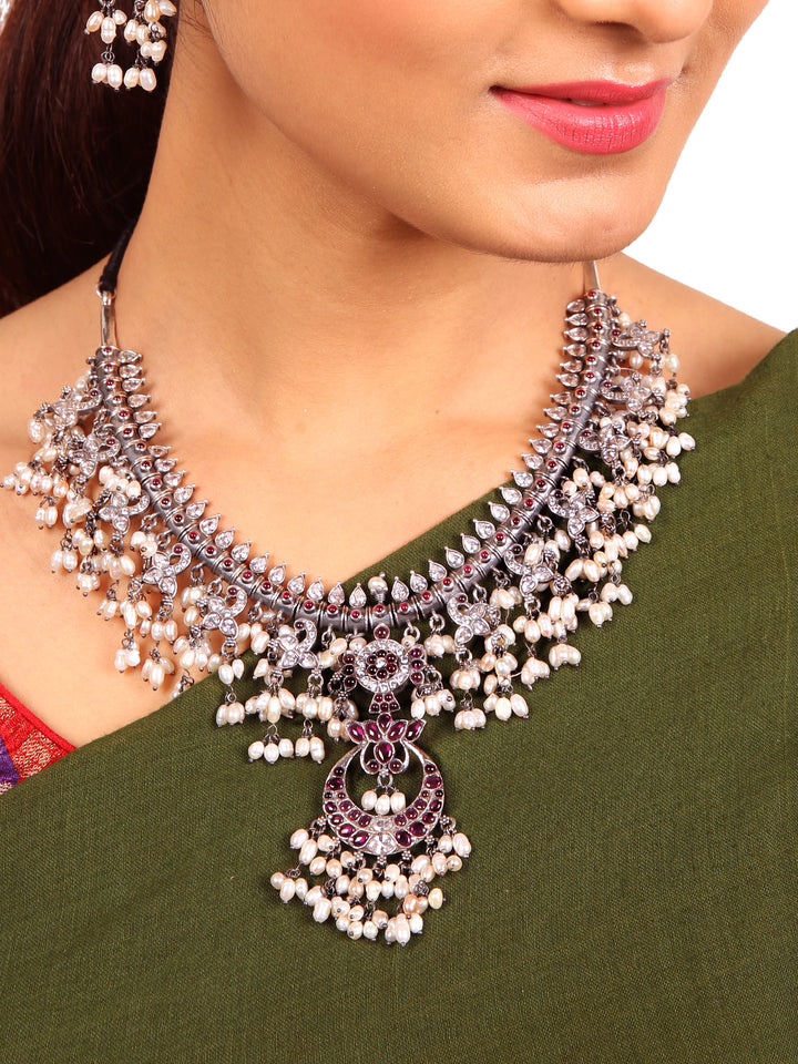 Eekshika Necklace - 925 oxidized silver