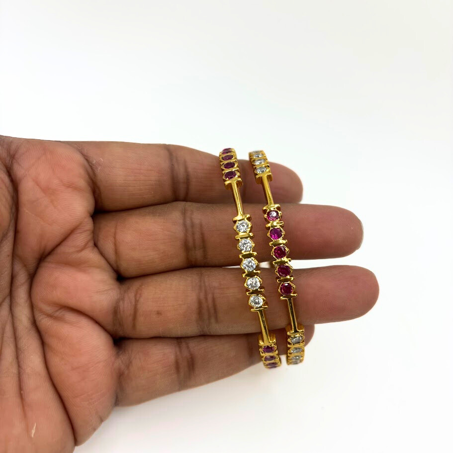 925 silver gold plated - Lightweight Bangle