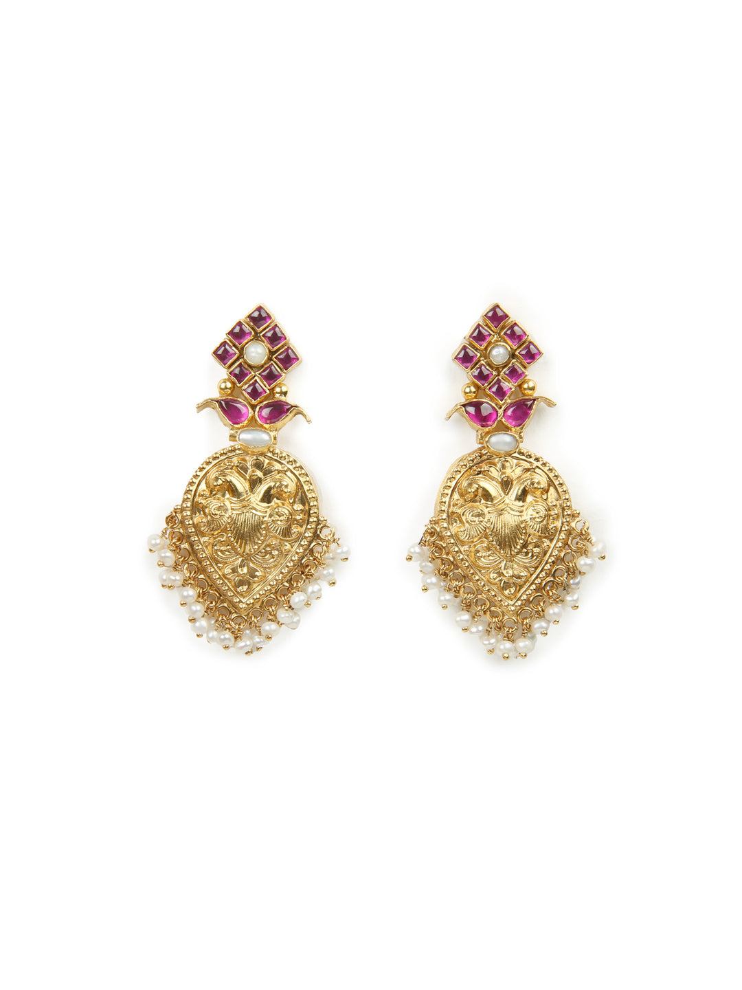Gandaberunda Earring - 925 silver gold polish