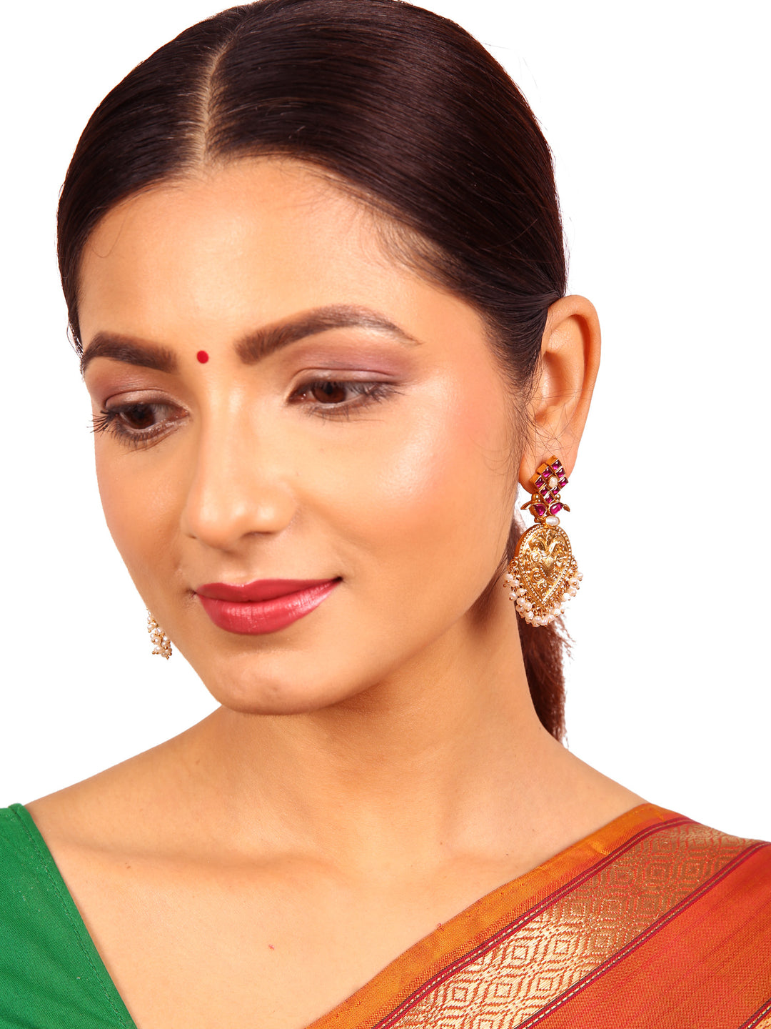 Gandaberunda Earring - 925 silver gold polish