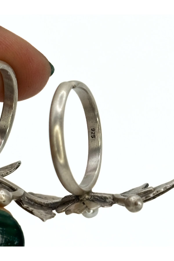 Flora Cascade Ring - 925 silver oxidized