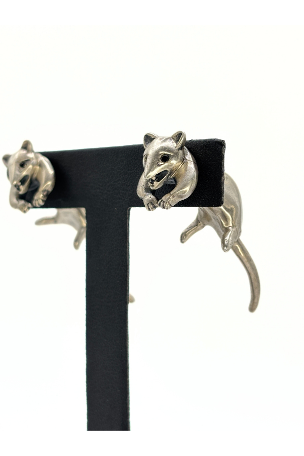 Possum Stud - 925 silver oxidized