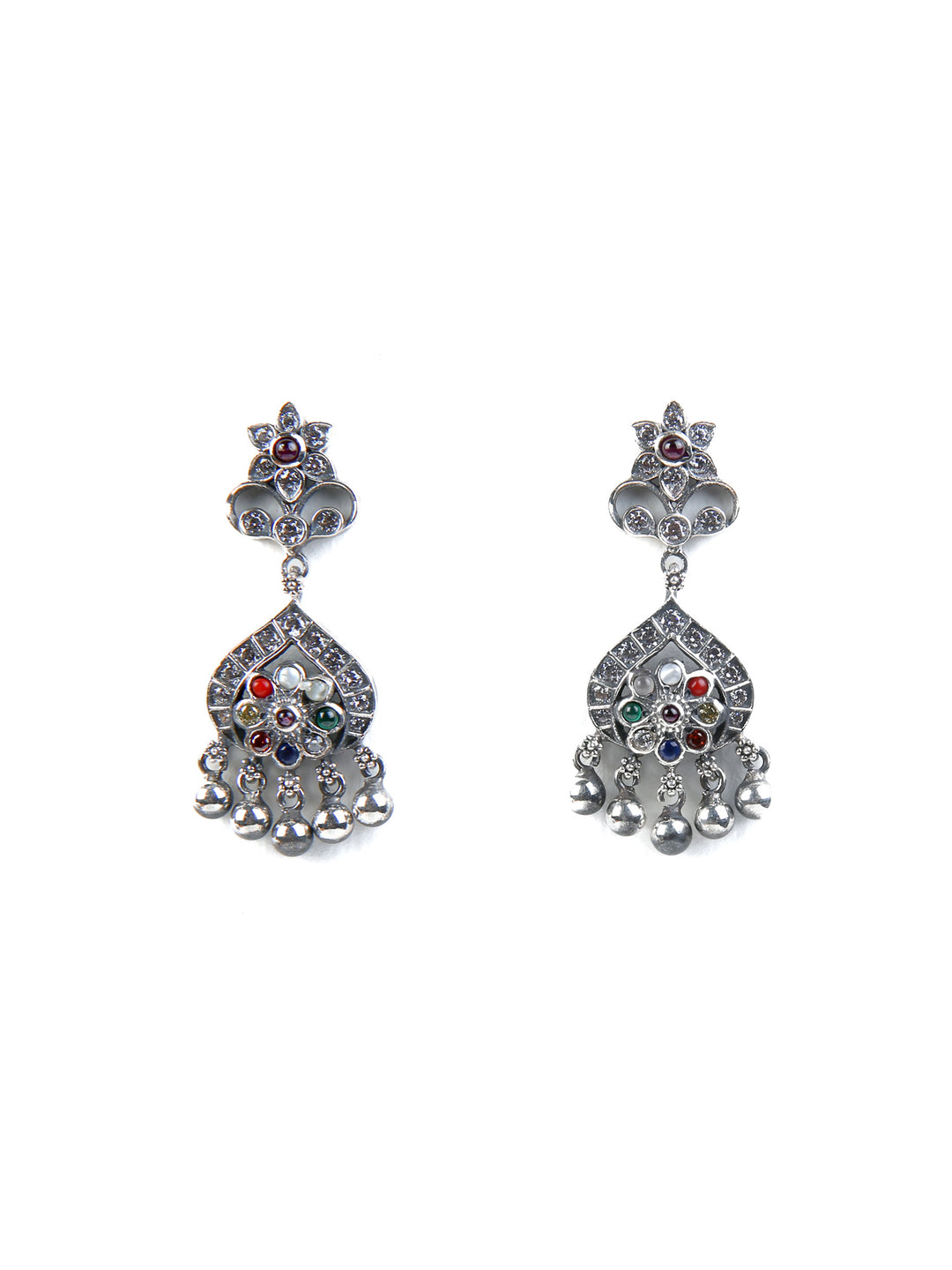 Gopika Navarathna Necklace - 925 silver oxidized