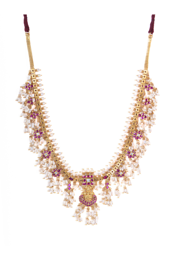 Yatika Guttapusalu necklace - 925 silver gold polish