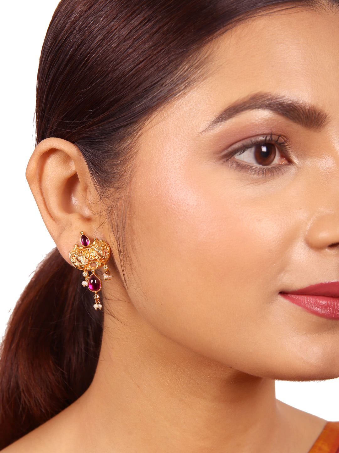 Haasini earring - 925 silver gold polish