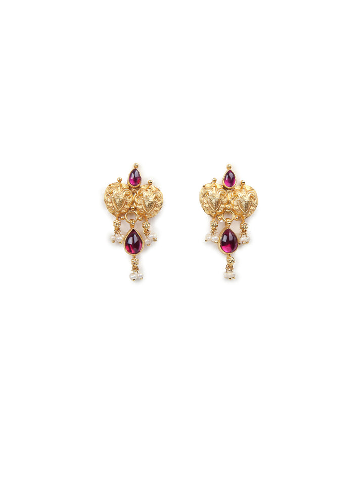Haasini earring - 925 silver gold polish