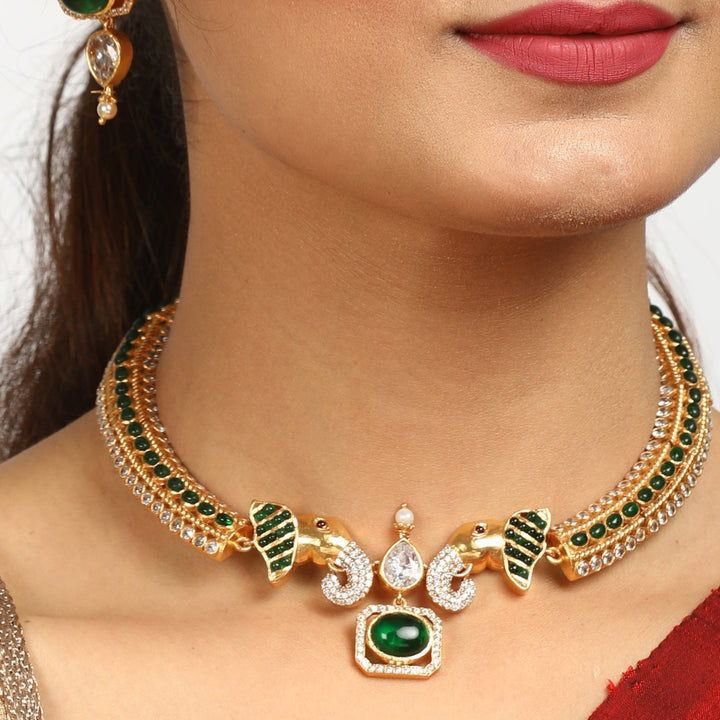 Hamsi Necklace - 925 silver gold polish