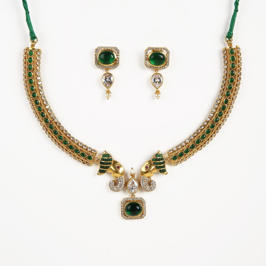 Hamsi Necklace - 925 silver gold polish