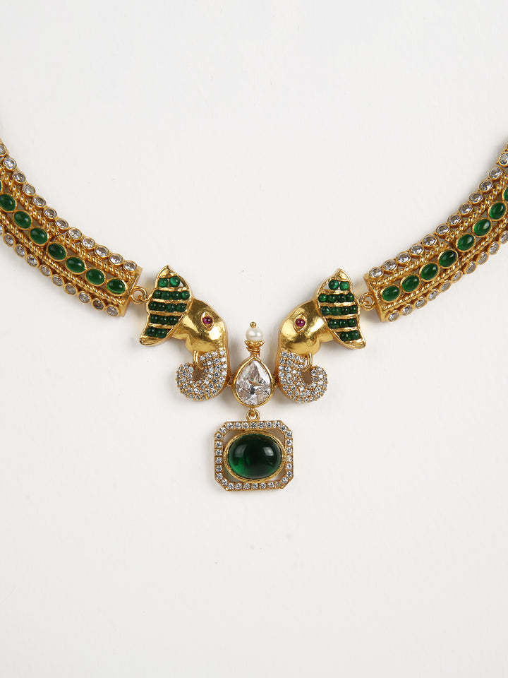 Hamsi Necklace - 925 silver gold polish