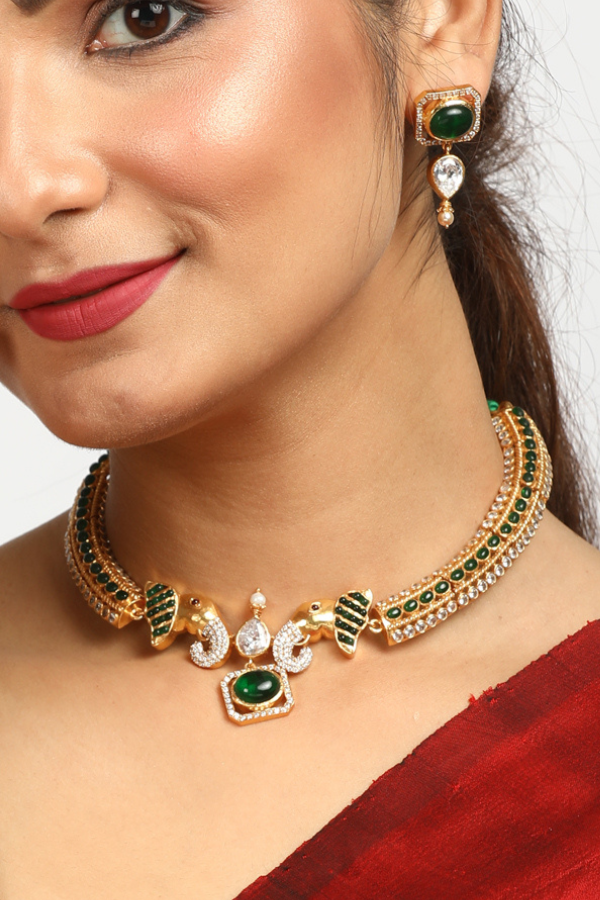 Hamsi Necklace - 925 silver gold polish