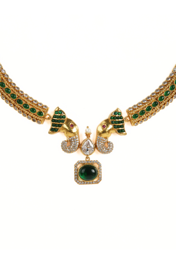 Hamsi Necklace - 925 silver gold polish