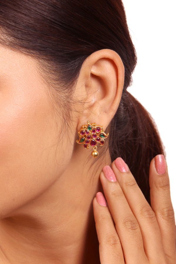 Hans Stud - 925 silver gold polish