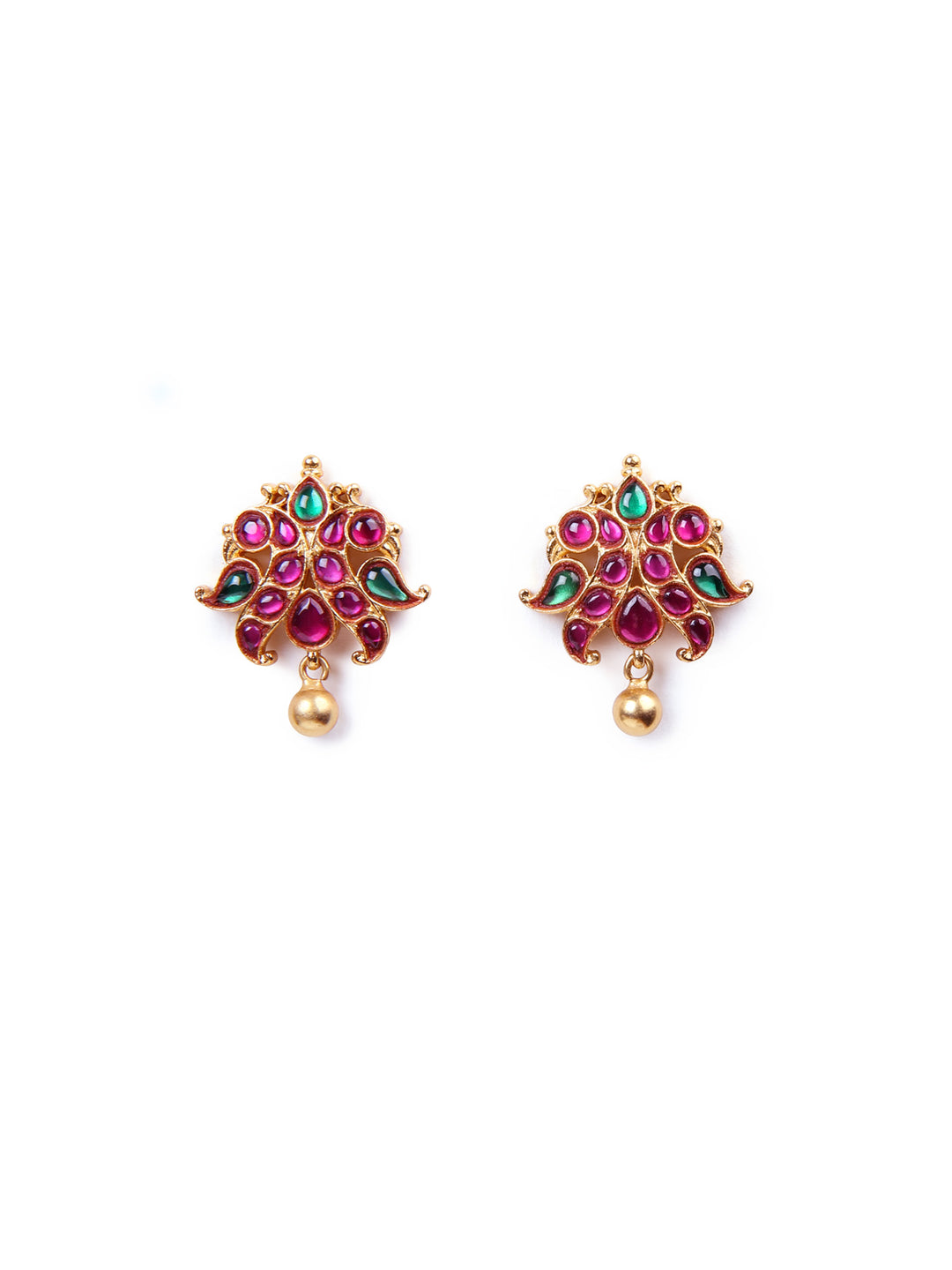 Hans Stud Earring - 925 silver gold polish