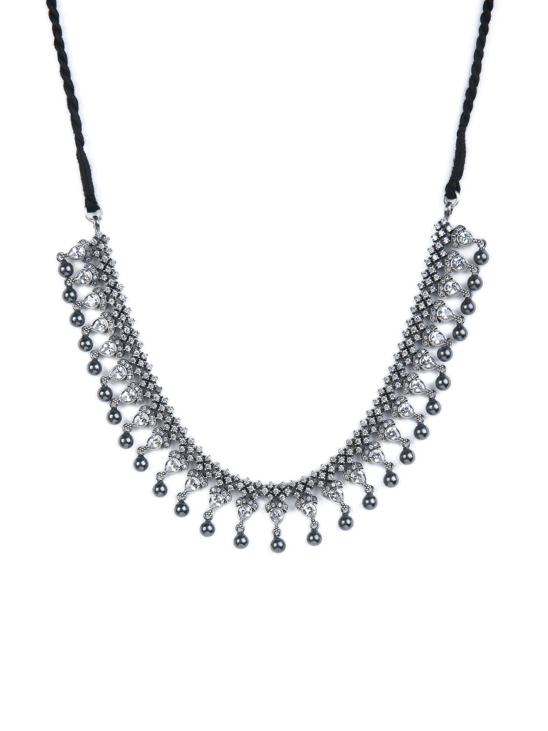 Harinika Necklace - 925 oxidized silver