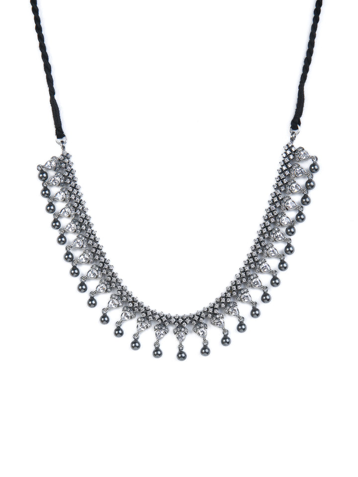 Harinika Necklace - 925 oxidized silver