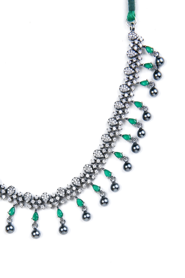 Hashita Necklace - 925 oxidized silver