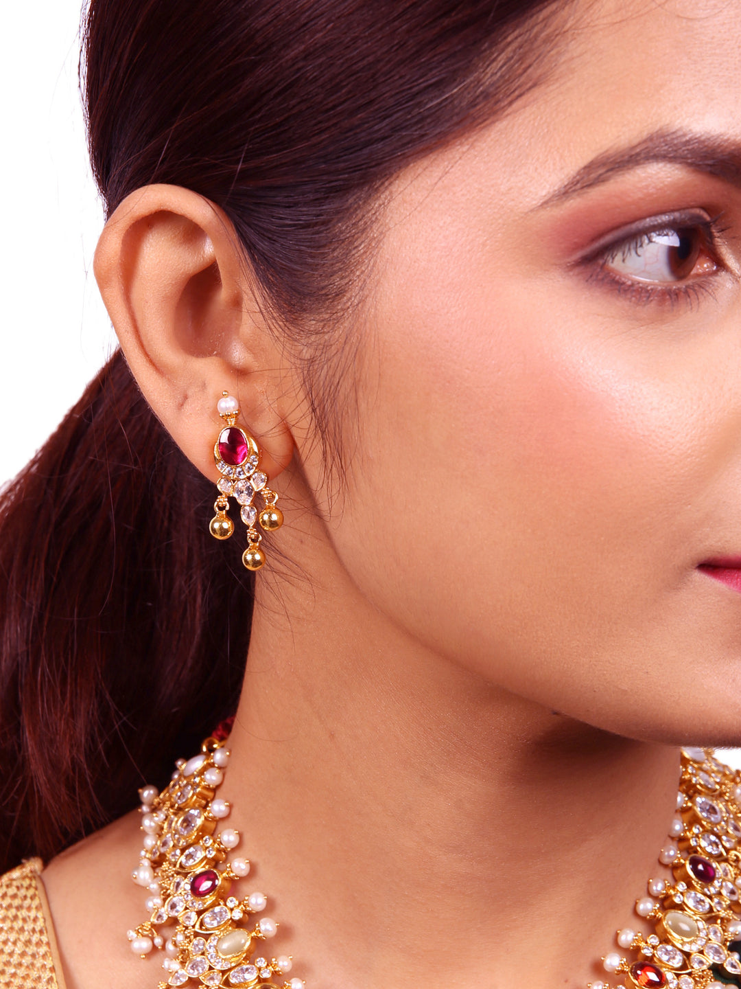 Hasi Navarathna Necklace - 925 silver gold polish