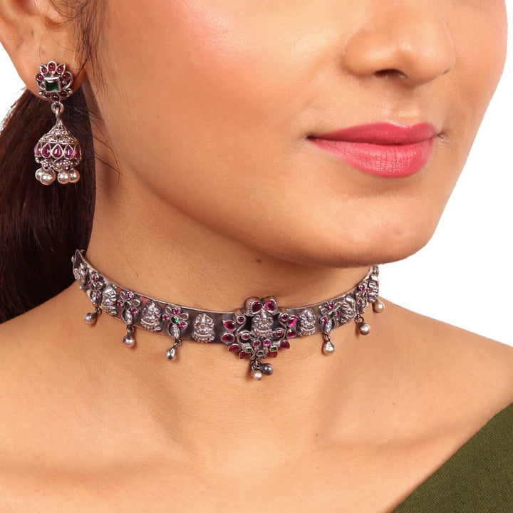 Haweena Necklace - 925 oxidized silver