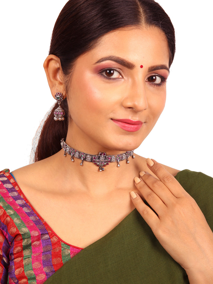 Haweena Necklace - 925 oxidized silver