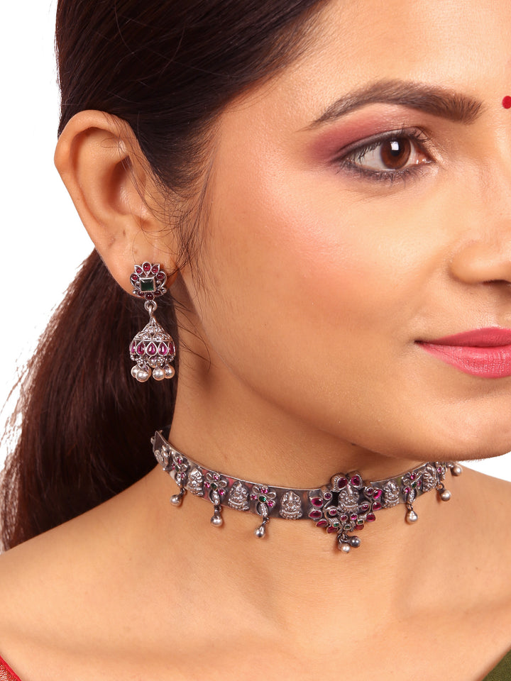 Haweena Necklace - 925 oxidized silver