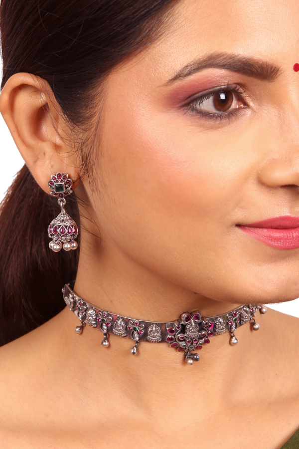 Haweena Necklace - 925 oxidized silver