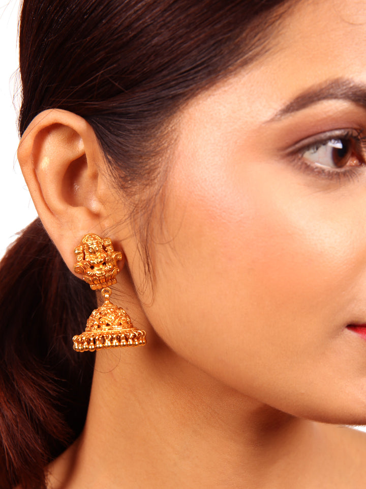 Hiranmayi Jhumka - 925 silver gold polish