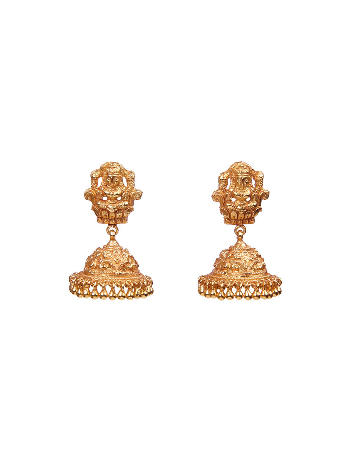 Hiranmayi Jhumka - 925 silver gold polish