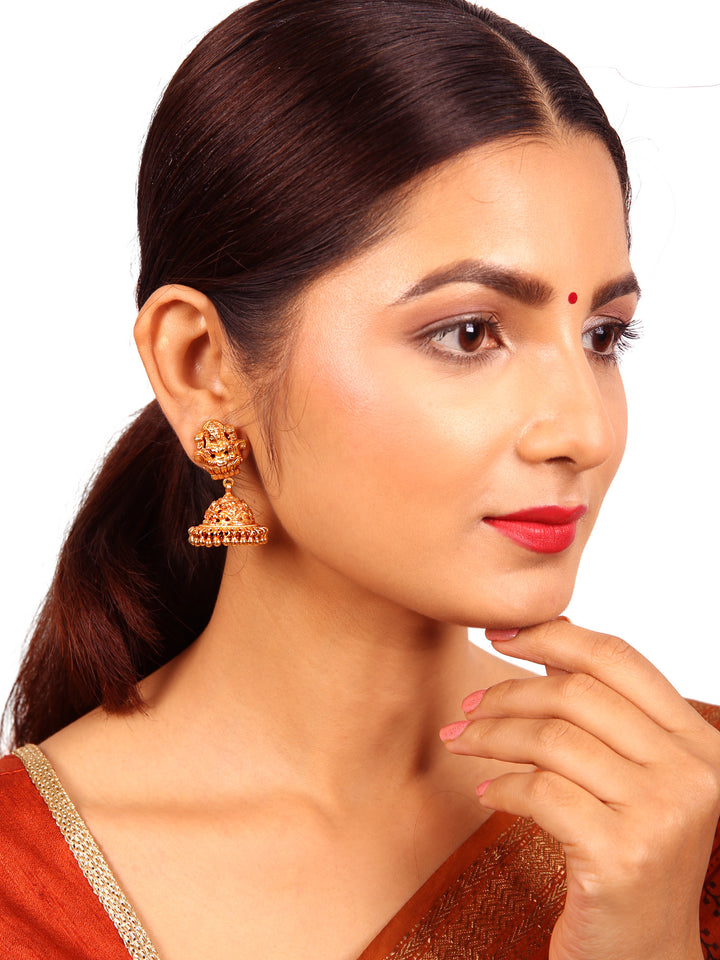 Hiranmayi Jhumka - 925 silver gold polish