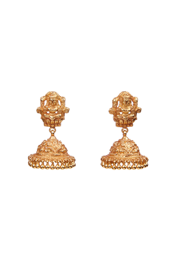 Hiranmayi Jhumka - 925 silver gold polish