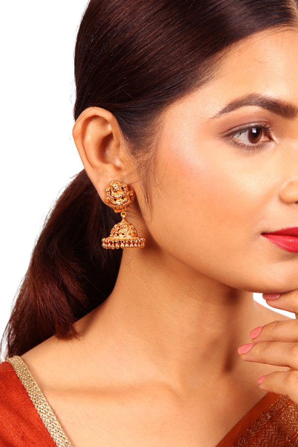 Hiranmayi Jhumka - 925 silver gold polish