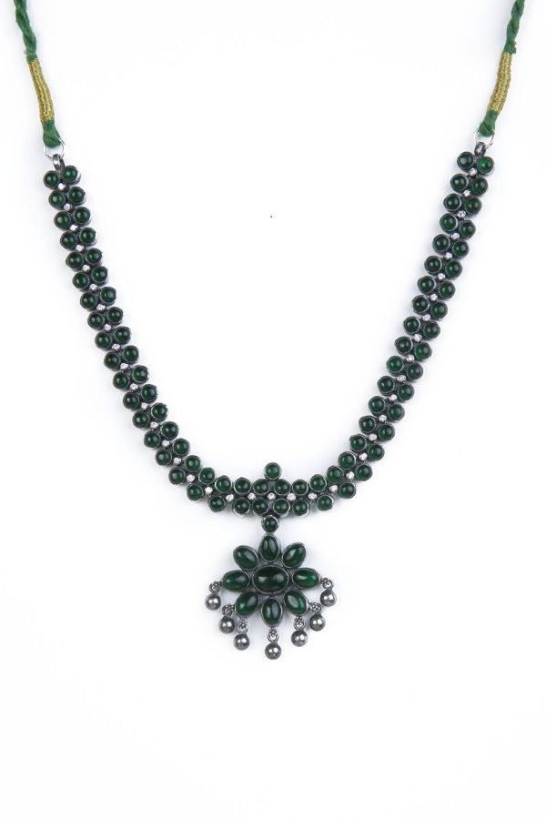 Hridaya Necklace - 925 silver oxidized