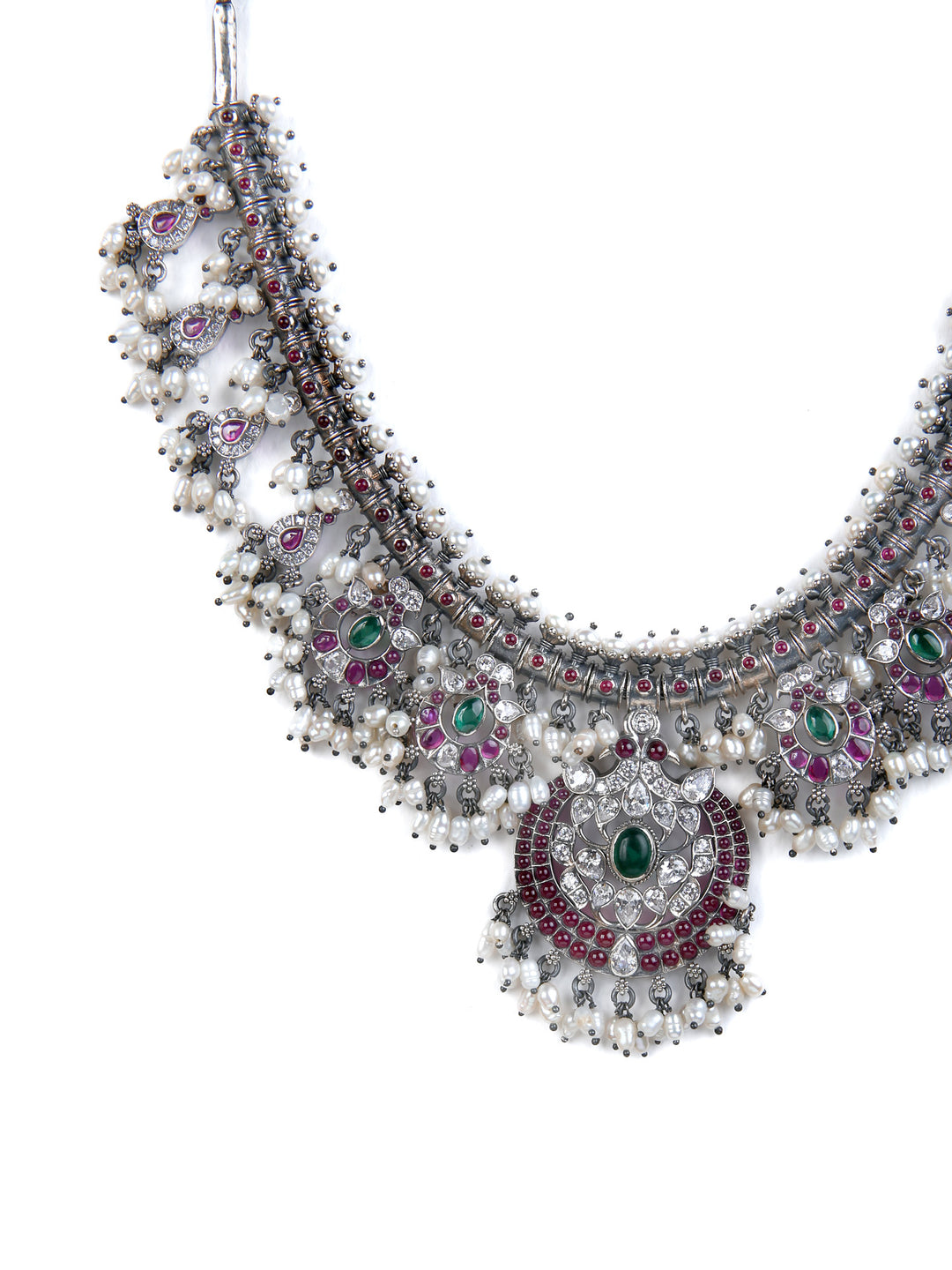 Ilamathi Necklace - 925 oxidized silver