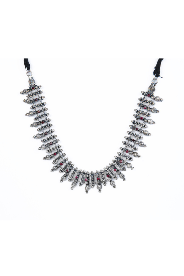 Indira Necklace - 925 oxidized silver
