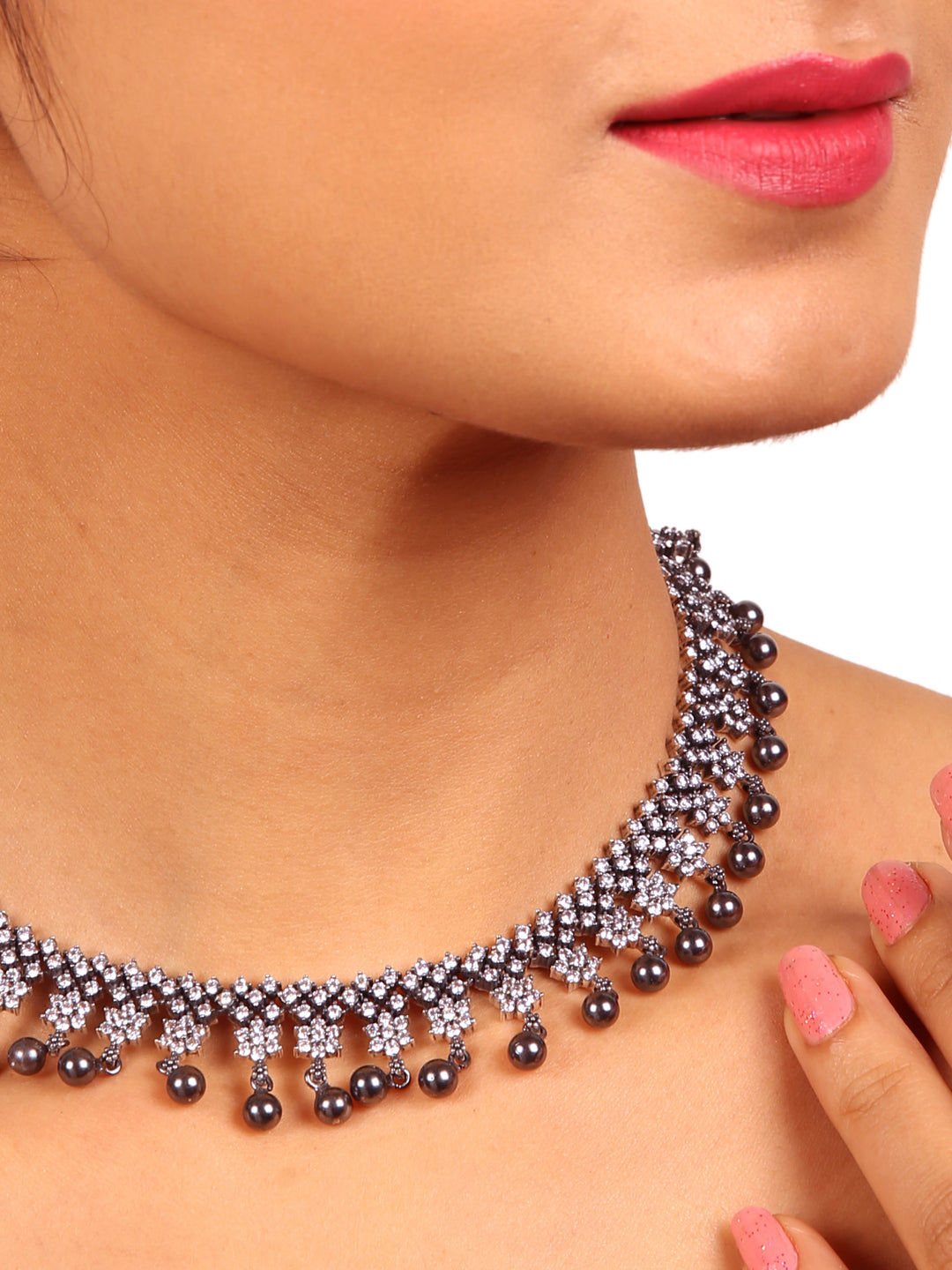 Indrani Necklace - 925 oxidized silver