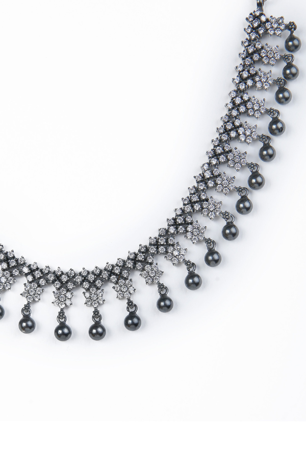 Indrani Necklace - 925 oxidized silver