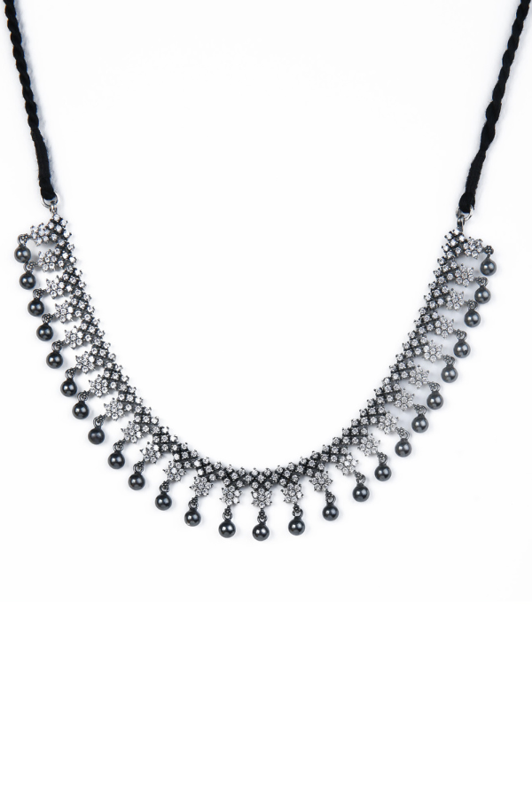 Indrani Necklace - 925 oxidized silver