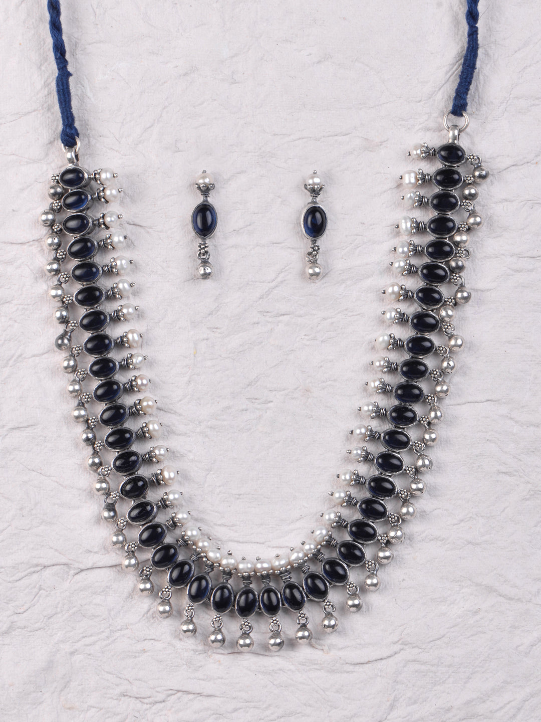 Iniya Necklace - 925 oxidized silver