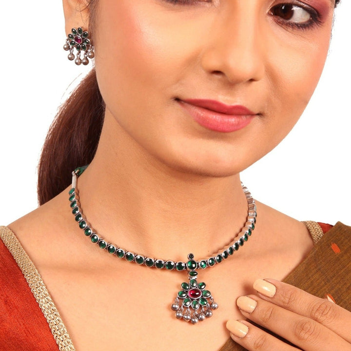 Ira Necklace - 925 oxidized silver