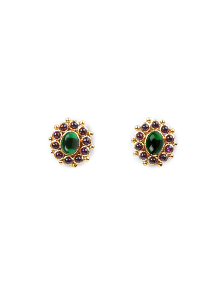 Isha Stud - 925 silver gold polish