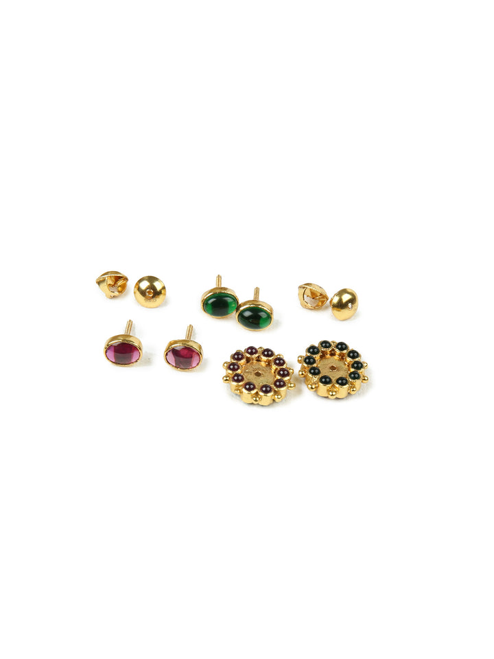 Isha Stud - 925 silver gold polish