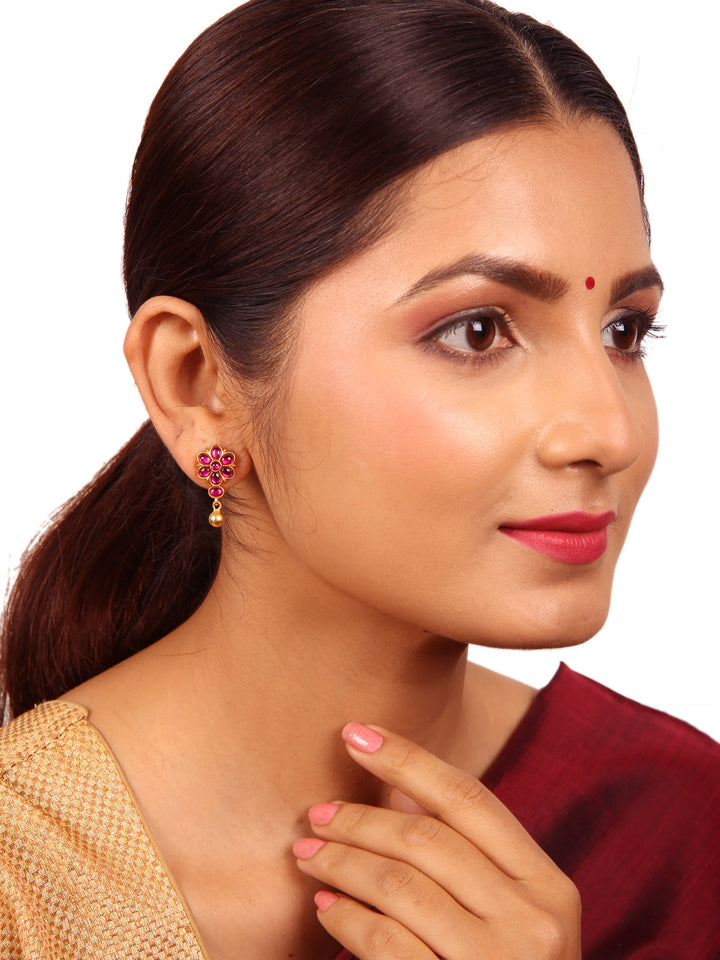 Ishi Stud - 925 silver gold polish
