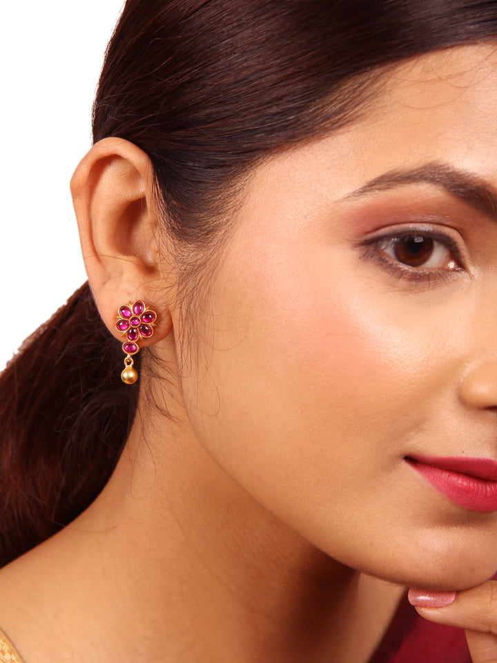 Ishi Stud - 925 silver gold polish