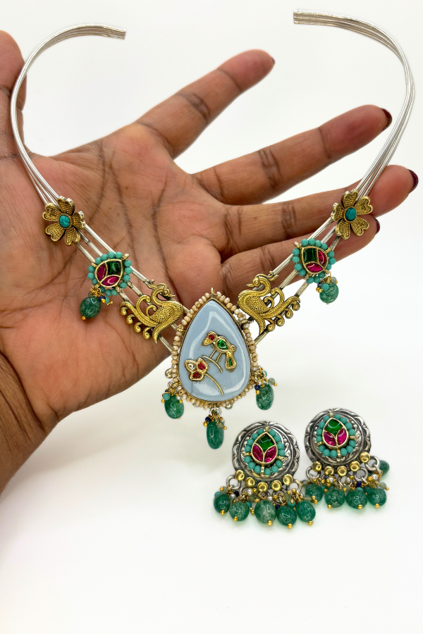 Vanya choker - 925 silver dual-tone