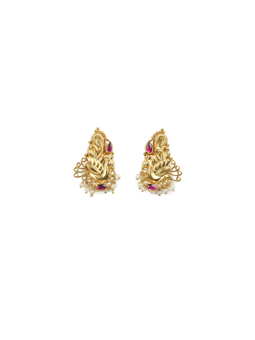 Jaisika Stud - 925 silver gold polish