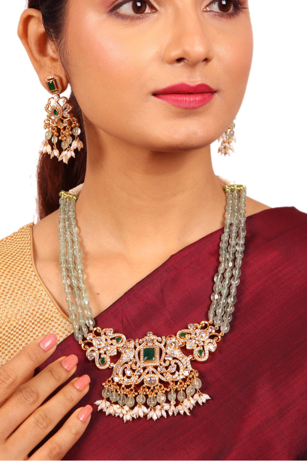 Janaki Necklace - 925 silver gold polish