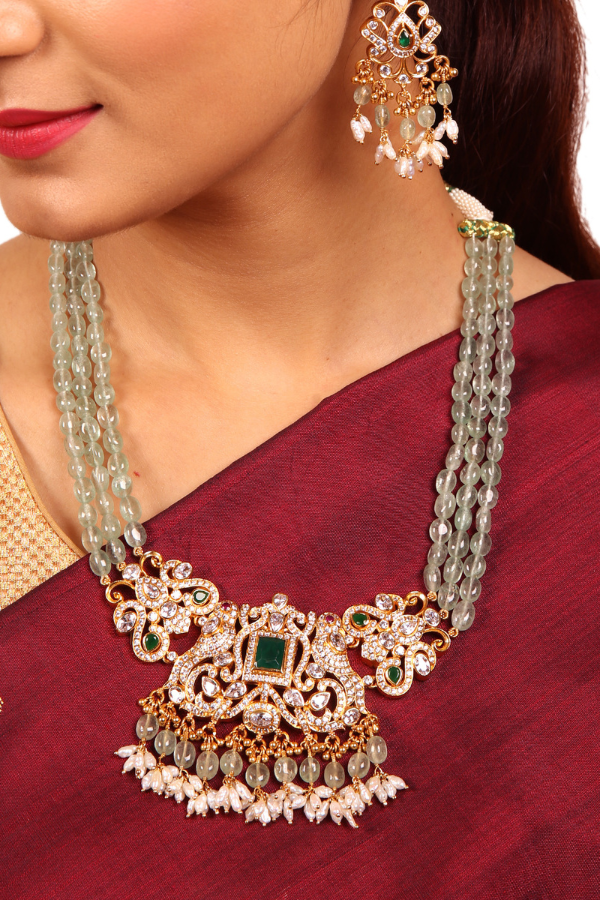 Janaki Necklace - 925 silver gold polish