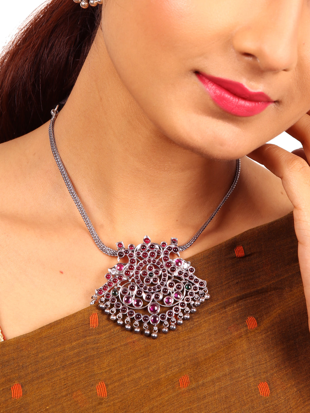 Januja Necklace - 925 oxidized silver