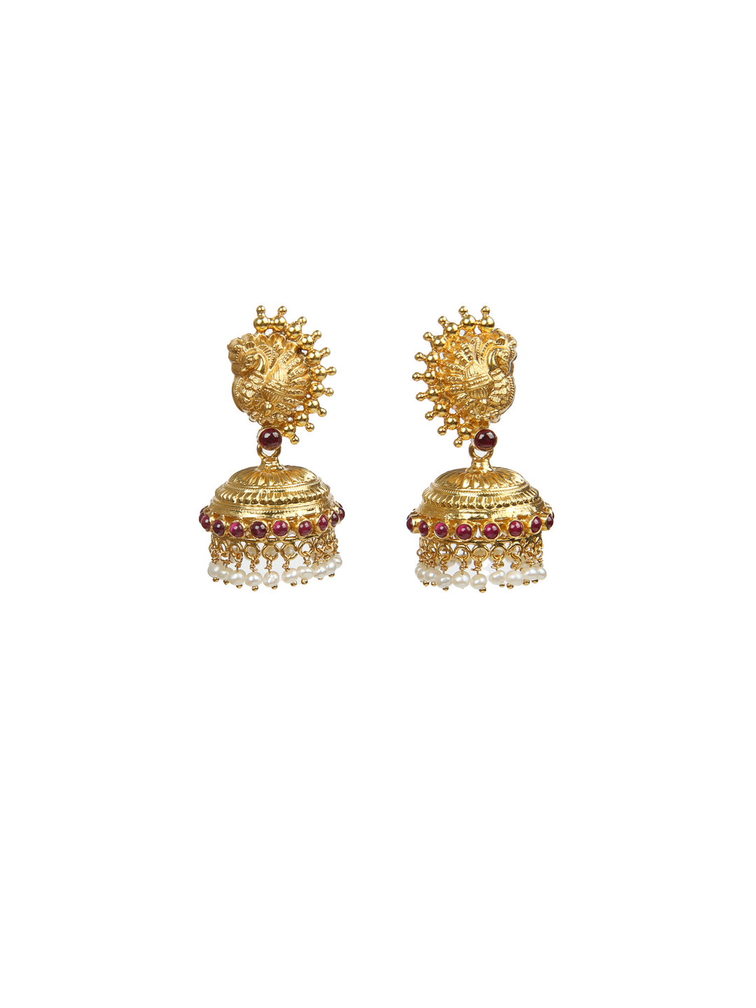 Janvi Jhumka Earring - 925 silver gold polish